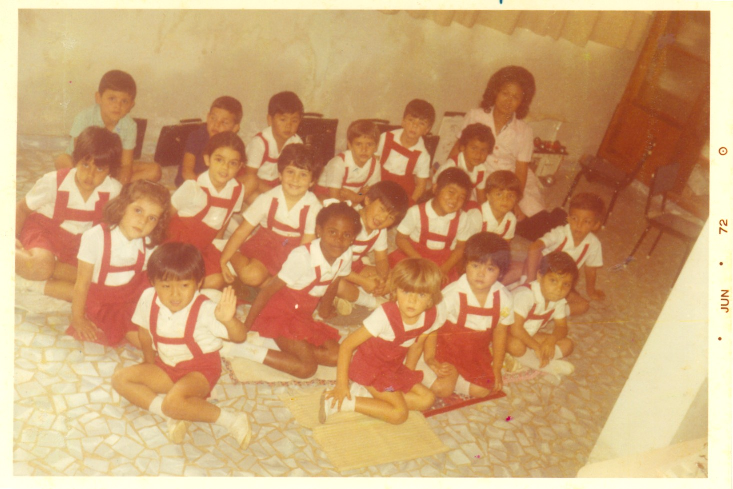 Turma original de 1972 — Jardim Escola Criança Feliz, na Rua Araiporanga