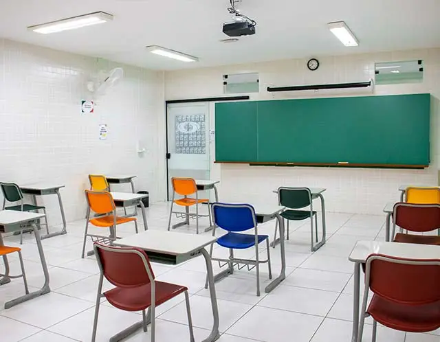 Sala de aula do Colégio Brasília